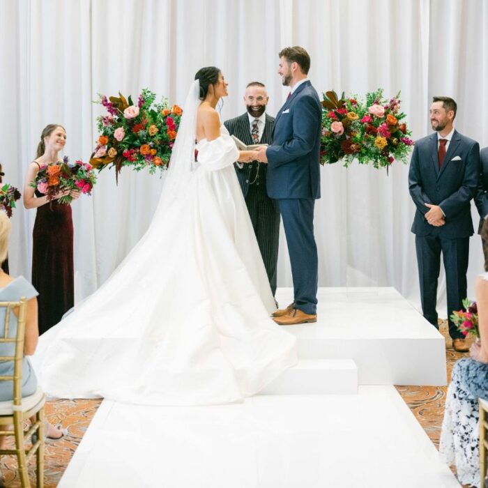 White Acrylic Ceremony Platform in High Gloss