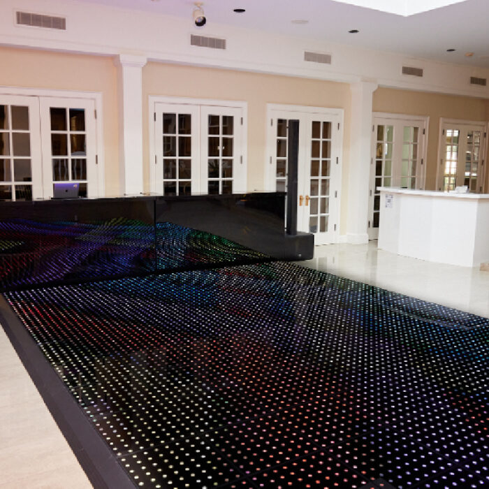 Arts District Mansion LED Dance Floor with Black DJ Facade