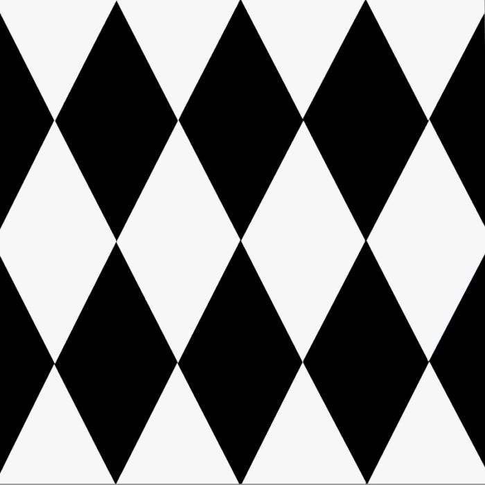 Harlequin Inlay in Black and White