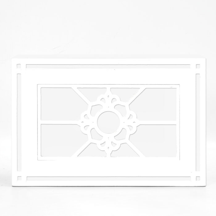 White Finestra Facade w/Cameo Design and Mirror Insert