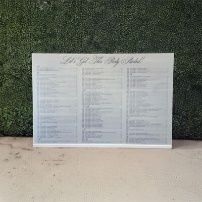 Free-Standing Acrylic Seating Chart